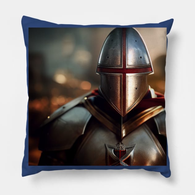 Knights Templar in The Holy Land Pillow by Grassroots Green