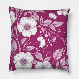 White Flowers Pillow