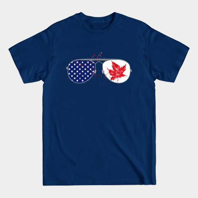 Disover Sunglasses American Flag Canadian Flag Maple Leaf Canada - Canada - T-Shirt