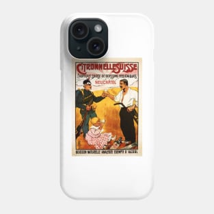 CITRONNELLE SUISSE Lemongrass Drink Vintage Swiss Beverage Manufacturer Advertisement Phone Case