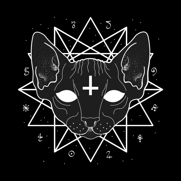 Sphynx Cat occult by Foxxy Merch