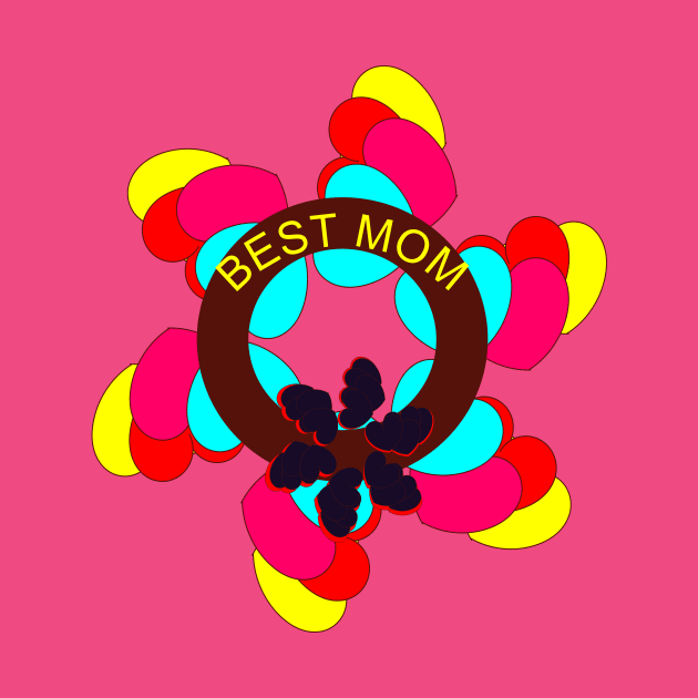 Best mom colorful hearts love mandala design by Devshop997