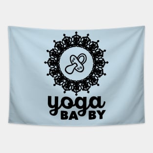 Yoga baby (black) Tapestry