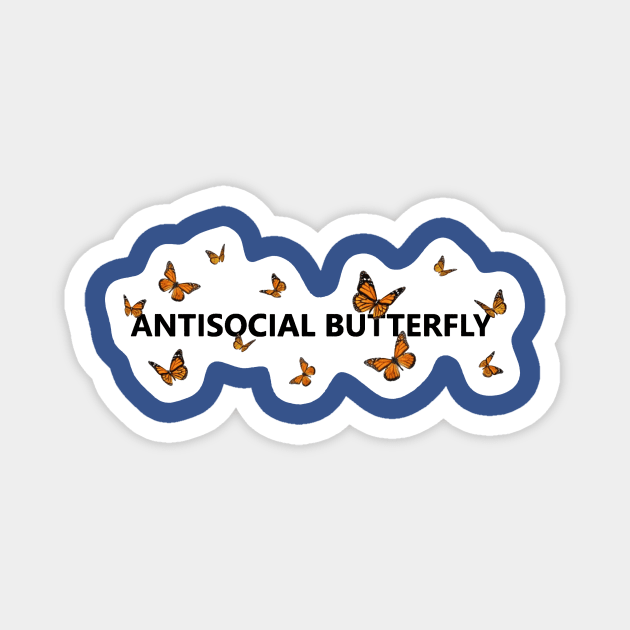 anti social butterfly 3 Magnet by thuhongshopd