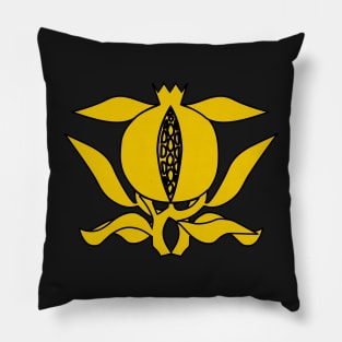 Golden heraldic pomegranate Pillow