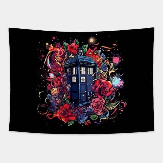 dr who Tapestry by a cat cooking