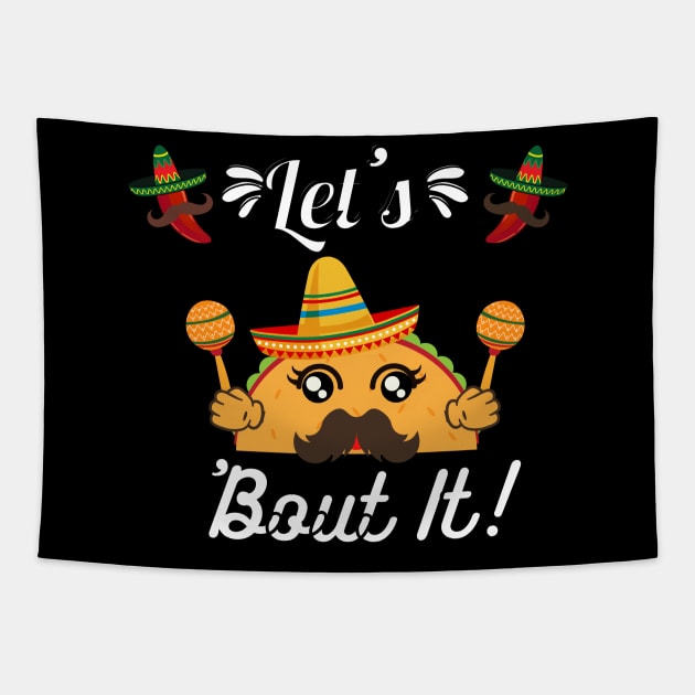 Lets taco about it Tapestry by Freaky Designer