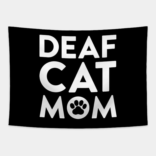 Deaf Cat Mom Tapestry by Tennifer