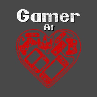 Video Gamer at Heart - Valentines Day - Controller Shirt T-Shirt