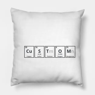 Periodic Table Science Custom Element Pillow