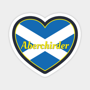Aberchirder Scotland UK Scotland Flag Heart Magnet