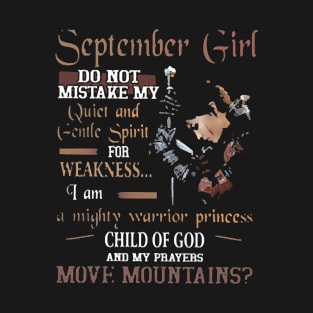 September Girl Child Of God T-Shirt