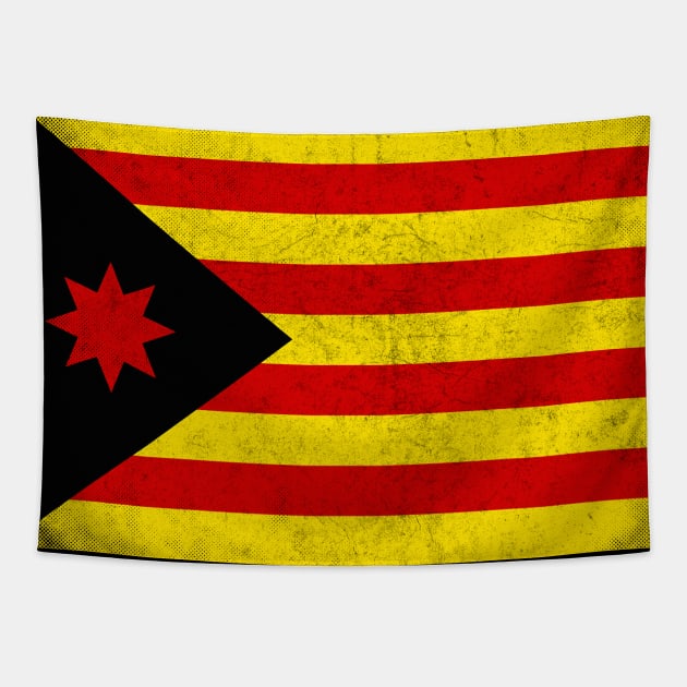 Estelada Anarquista - Vintage Faded Look Design Tapestry by DankFutura