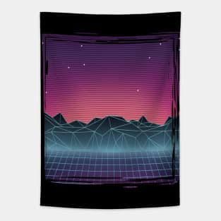 Vaporwave Landscape of the Future Tapestry