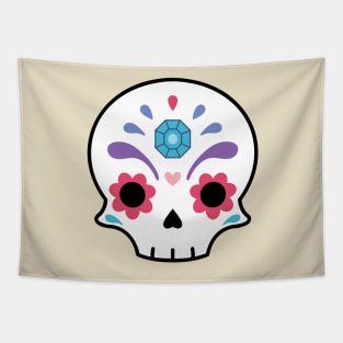 Cute sugar skull diamond Tapestry