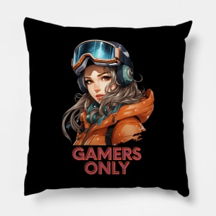 Gamers Only - Snowboard Girl Pillow