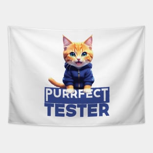 Just a Purrfect Tester Cat Tapestry