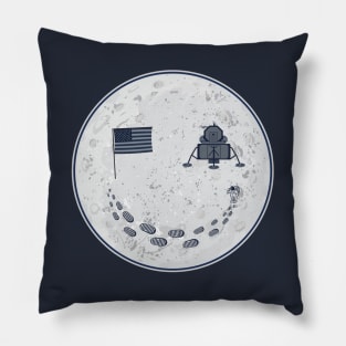 Moon Landing. Smiling Moon. Pillow