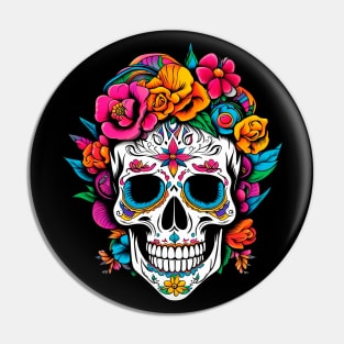 Mexican catrina skull Pin