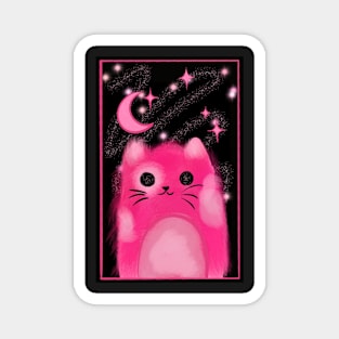 Pink celestial kitty Magnet