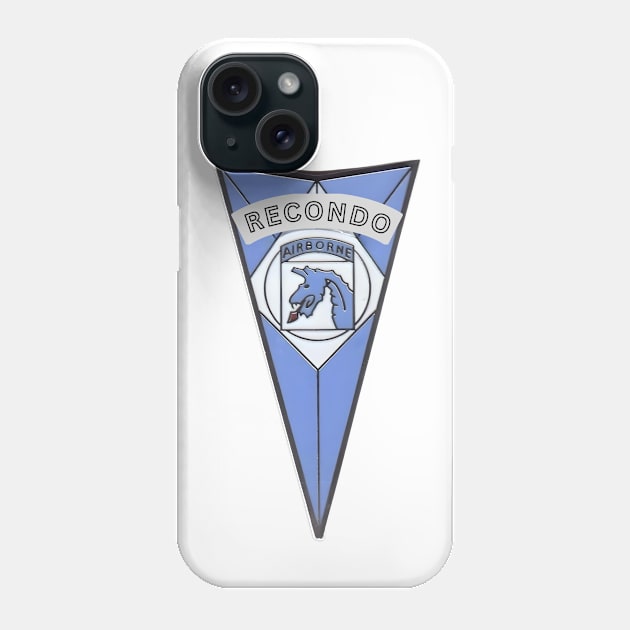 18th Airborne Corps RECONDO School Badge - Fort Bragg Phone Case by Desert Owl Designs