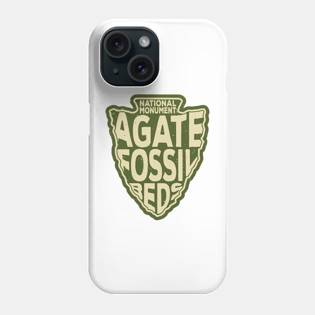 Agate Fossil Beds National Monument name arrowhead Phone Case by nylebuss