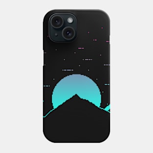 Red/Blue Night In The Mountains Phone Case