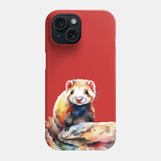 Cute ferret gift ideas Phone Case by WeLoveAnimals