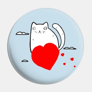 Rasabi Cat - Heart Ride Pin