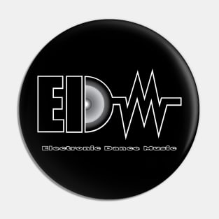 Electronic Dance Music Typography Design Pin