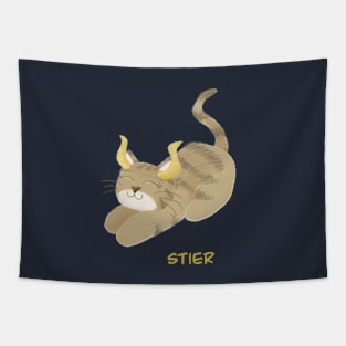 Stier Katze Tapestry