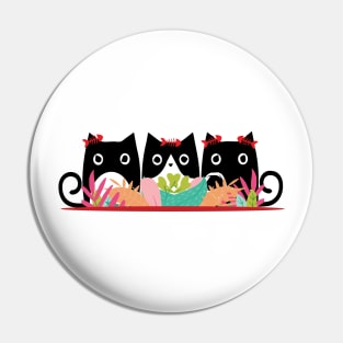 Cute Black Cats Pin