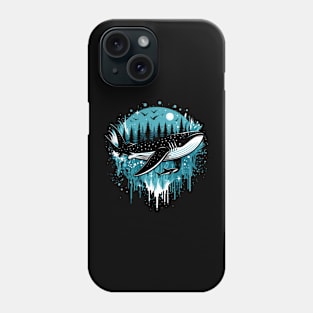 whale on forest t-shirt design Phone Case