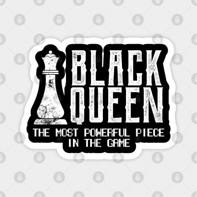 Black Queen Most Powerful Chess African American Gift Magnet by threefngrs