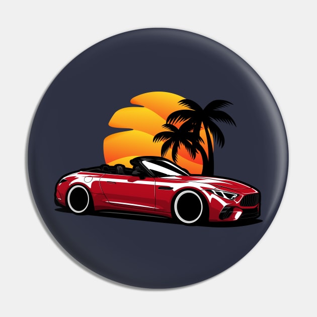 Red SL63 Roadster Sunset Pin by KaroCars