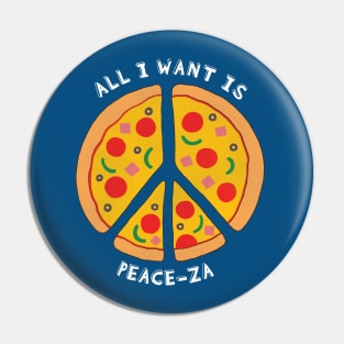 Love Pizza Love Peace Pin