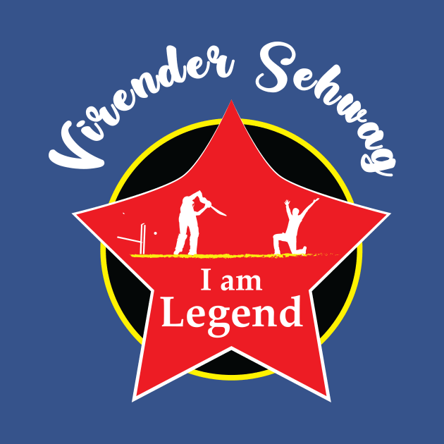 Virender Sehwag - I am Legend T-shirt by VectorPB