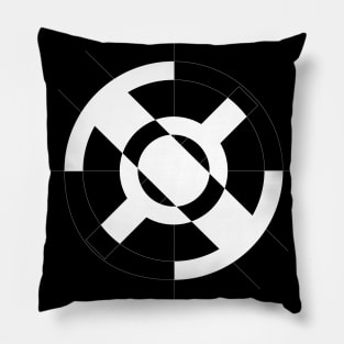 White geometric design abstract Pillow