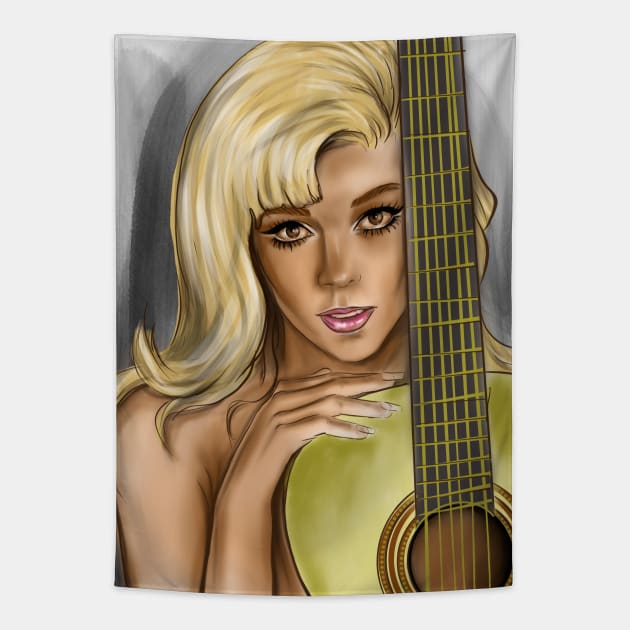 Nancy Sinatra Tapestry by Svetlana Pelin