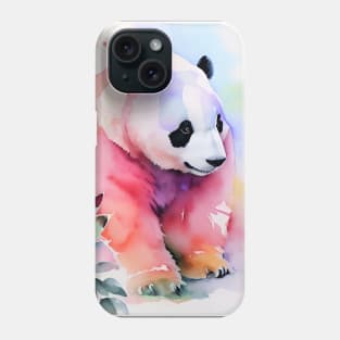 Panda Watercolor Portrait 1 Phone Case