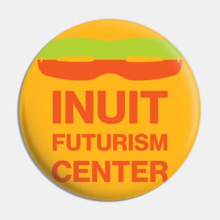 Inuit Futurism Center - green/orange Pin