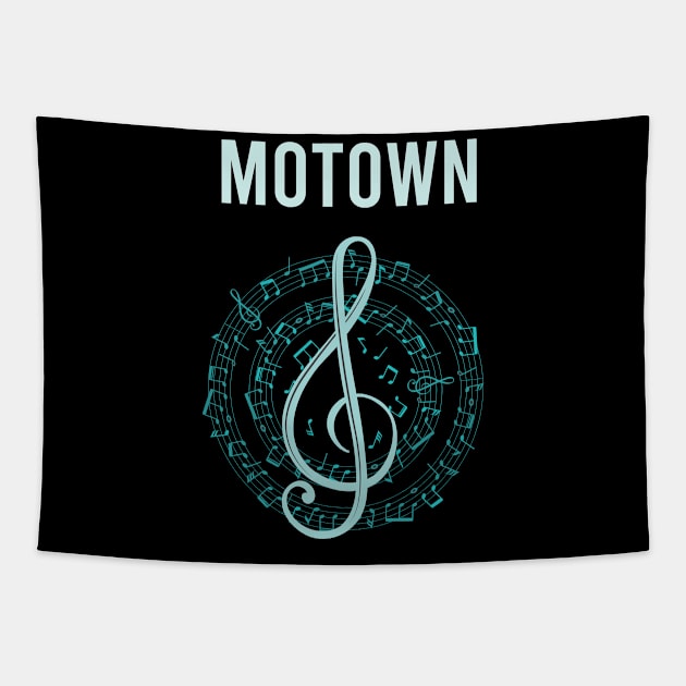 Music Note Circle Motown Tapestry by Hanh Tay