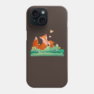 Mama fox loves big Phone Case