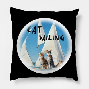 Cat Sailing Pillow