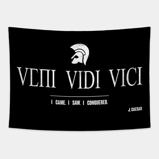 VENI VIDI VICI. I CAME. I SAW. I CONQUERED. J. CAESAR Tapestry by FromHamburg