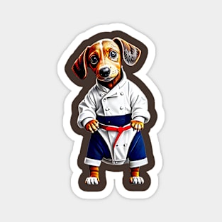 Whisk Up Some Fun with a Dachshund Chef Tee Magnet