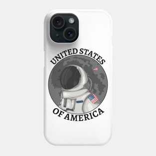 astronaute usa flag Phone Case