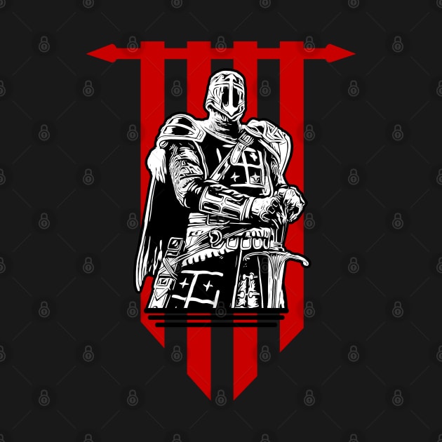 Cool Medieval Warrior With Banner by NoMans