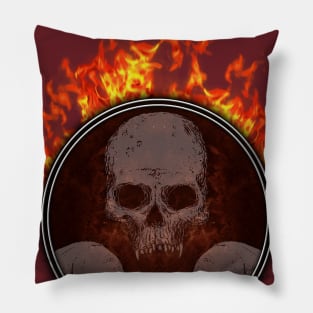 fire skull Pillow