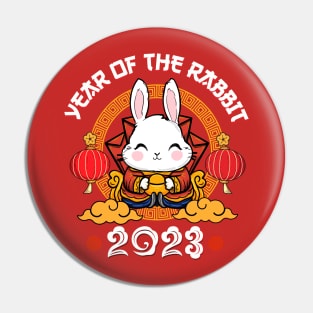 Year of the Rabbit 2023 Cute Rabbit Chinese New Year 2023 Pin